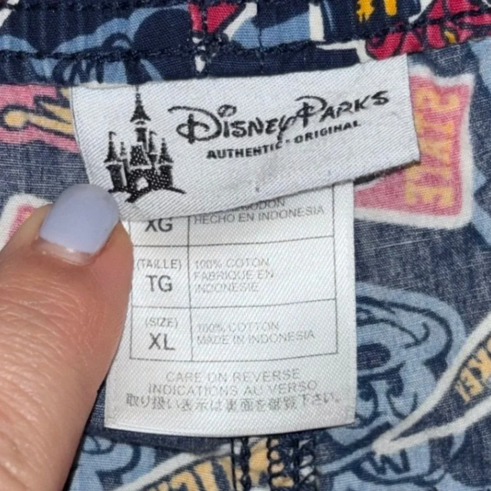 Disney Parks | Mens XL Mickey State Collegiate Pajama Pants | Navy Blue‎ Cotton
